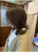 *ミディアム×透け感ベージュ ブリーチなし 表参道