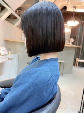 リール 銀座(R'EEL) 黒髪ボブルフ×髪質改善[銀座]