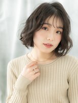 ドクターズ サロン ラブ(Dr's Salon LAB) 暗髪バレイヤージュくせ毛風ウェットボブe古河20代30代40代