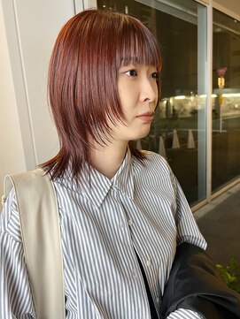 カフ(CAF) CAF松本/ウルフ/レイヤー/暖色系カラー/大阪美容室/心斎橋美容室