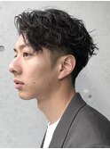 ツイストスパイラルパーマ無造作パーマ刈り上げマッシュ栄