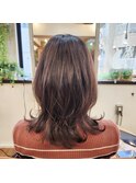 ラベンダーベージュのウルフヘア☆