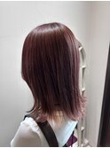 ピンクベージュ×髪質改善カラー