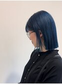 高知 南国市 BiBi glandjete 青髪 ブルージュ ハイトーン 透明感