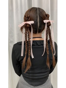 ピークヘア(PEAK HAIR) ヘアメ ☆ カチモリヘア/リボンアレンジ