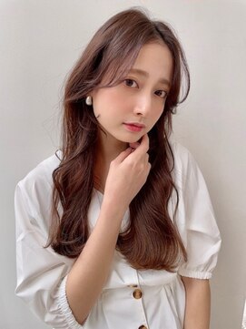 アイユー(ii+U) 韓国風　ミルクブラウン　レイヤーロング　透明感