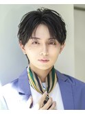 黒髪束感人気ニュアンスセンターパート