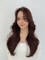 エレノア トーキョー 恵比寿(ELEANOAH TOKYO)&nbsp;韓国レイヤーカット　顔周り　ピンクベージュ