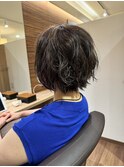 朝楽な癖毛をいかしたショート
