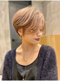 ウェーブミディアムメルティカラー似合わせカット着物ショート
