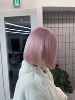 ペレ 渋谷(PELE) イメチェン/ホワイトブロンド/外ハネボブ/ワイドバング/渋谷