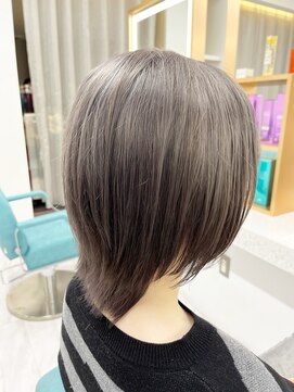 エルサ(Elsa) ショートウルフ×ハイトーングレー◎