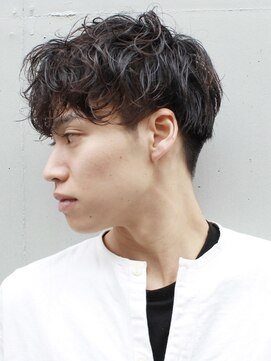 ソト 銀座(soto.) ブルーブラック/フェザーパーマ/刈り上げセンターパート［銀座］