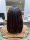 マッシュウルフボブヘア前髪レイヤーボブ着物ブリーチなしカラー