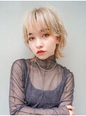 【GEEKS渋谷】ブロンドベージュ/夏ハイトーン/耳かけ/ネオウルフ