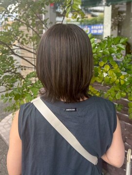 アズグロウ エクラ(AS GROW 'eclat) くびれヘアナチュラルツヤハイライトボブ