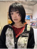 レイヤーボブ 顔周りレイヤー