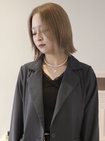 ニコフクオカヘアーメイク(NIKO Fukuoka Hair Make)&nbsp;[NIKO]ハイトーンボブ/ミルクティーベージュ/ベージュカラー