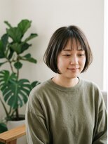 フルショウ 栄店(FURUSHO) ひし形ショートボブ/ダークアッシュブラウン/内はね可愛い
