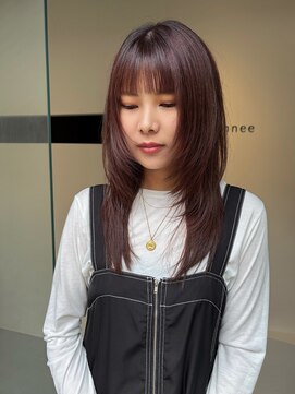 アネ(annee) ハッシュカット×ピンクブラウン