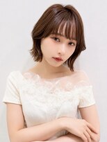 オーロ 塚口店(ORO) 小顔くびれレイヤーボブ×透明感ミルクブラウン