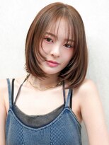 エステージ  喜連店(S-TAGE)&nbsp;顔回りレイヤー×内巻きワンカール×オリーブブラウン