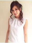 【下北沢＊I'll b hair＊】編み込みウエーブサイドアップ