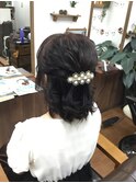 【パーティーヘアセット】編み込みハーフアップアレンジ