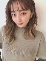 エマエコル(Emma ecole)&nbsp;Emma  ecole 波ウェーブミディ×韓国風シースルーバング by.mai