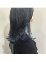 ロロネー 梅田(Lolonois)&nbsp;【Lolonois梅田】アッシュグレー×インナーブルー☆（岡崎美咲）