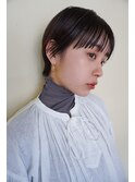 大人可愛い20代30代40代黒髪前下がりショートボブ丸みショート◎