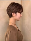 ミルクブラウン/ダークパープル/ナチュラルショート/夏/上尾