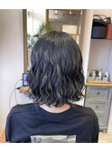 コテ巻き風ボブパーマ