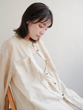 ムク 甲府(muku.) 前髪/マチルダボブ/ピンクベージュインナー/グレージュ[甲府駅]