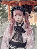 エクステごとカラーでラベンダーピンク/バージンレミー/量産ヘア