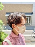 センターショート×カジュアルスパイラル　20代/大学生/社会人