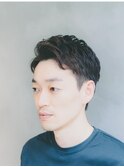 メンズアップバングショート/アッシュブラウン