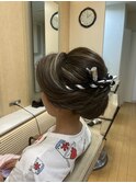 祭りヘアセット