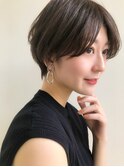 ♪大人ショートボブ丸みショートカットマッシュショート前髪あり