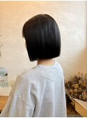 ＊切りっぱなしボブ×ダークアッシュカラー