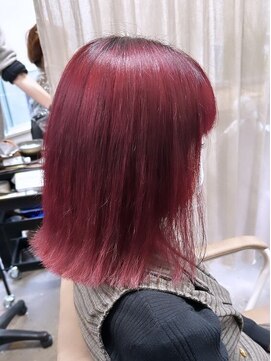 テーラヘアー つくば研究学園店(TELA HAIR) チェリーレッドボブ『TELA HAIR つくば研究学園』