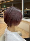 抜け感ショート くびれショート ダウンパーマ ケアブリーチ