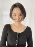 丸みショート/前下がりショート/透明感カラー/グレージュ