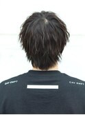 波巻き無造作ハーフアップ