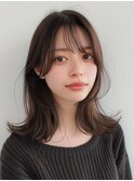 黒髪/ボブルフ/ネビージュ/韓国/ワンレン/仙台/髪質改善/前髪