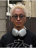アップバングツーブロックダブルカラーブリーチメッシュ