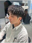 波巻きツイストスパイラルパーマ/フェザーパーマ/眉毛/メンズ
