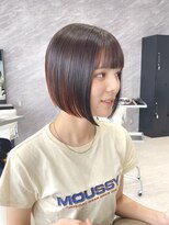 ルクス(Luxs)&nbsp;前下がりボブ×インナーオレンジ