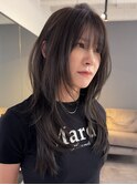 レイヤーカット韓国レイヤーハッシュカットロングウルフ/岸本