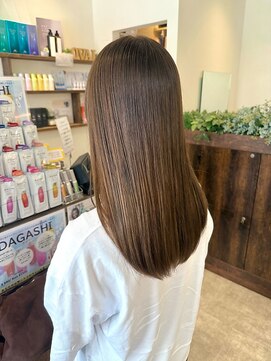 オーバルヘアー(OVAL hair) 絹髪/髪質改善カラー/艶髪ストレート/美髪/セミロング